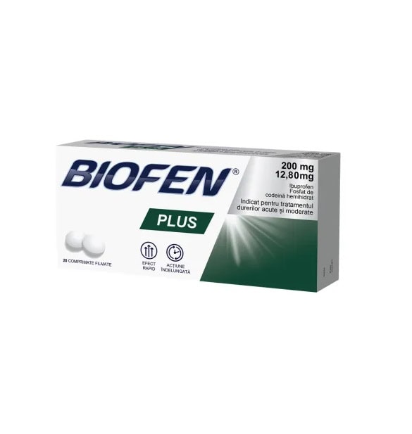 Biofen Plus, 200 mg+12,80 mg, Biofarm