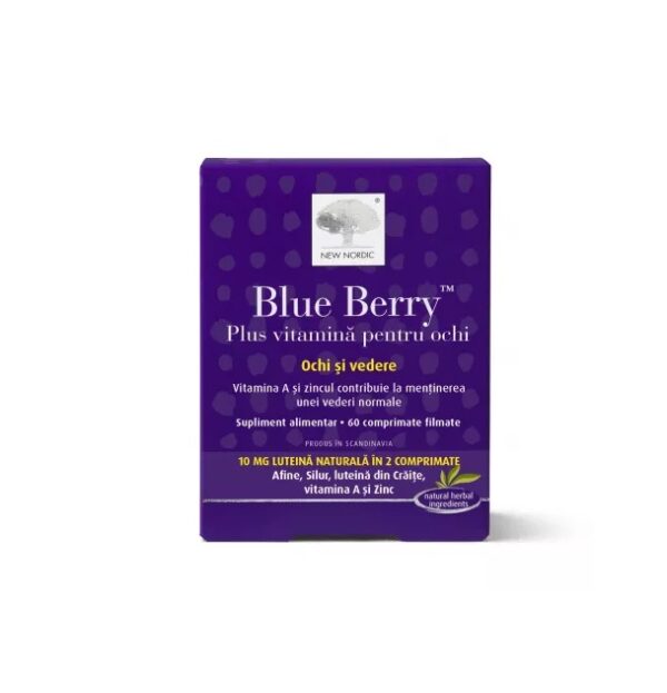 blue-berry-plus-vitamina-pentru-ochi-60-comprimate-filmate-new-nordic-O41166-farmacia-morpheus Blue Berry Plus Vitamina pentru Ochi, 60 Comprimate Filmate, New Nordic