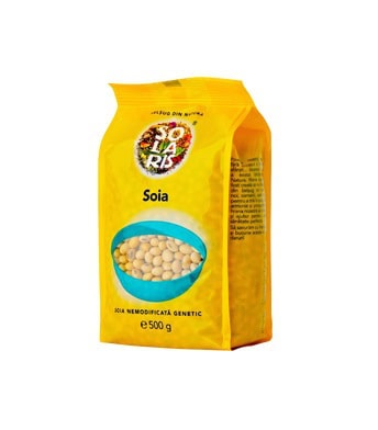Boabe de Soia Nemodificata Genetic, 500 g, Solaris