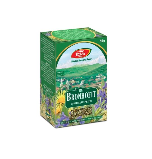 Ceai Bronhofit Usurarea Respiratiei, R17, 50 g, Fares