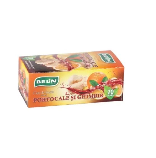 Ceai de Portocale si Ghimbir, 20 Plicuri, Belin