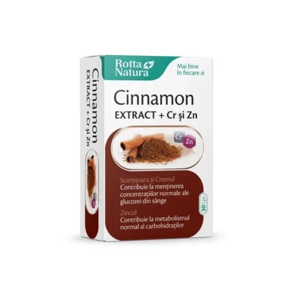 cinnamon-extract-crom-si-zinc-30-capsule-rotta-natura-O25224-farmacia-morpheus Cinnamon Extract + Crom si Zinc, 30 Capsule, Rotta Natura