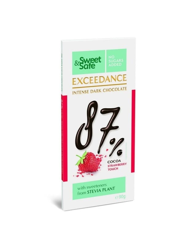 ciocolata-neagra-intensa-87-cu-capsuni-si-stevia-90g-sly-nutricia-O24869-farmacia-morpheus Ciocolata Neagra Intensa 87% cu Capsuni si Stevia, 90g, Sly Nutricia