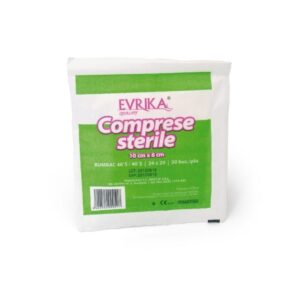 Comprese Sterile Tifon Taiate, 10cm/8cm, Evrika Quality