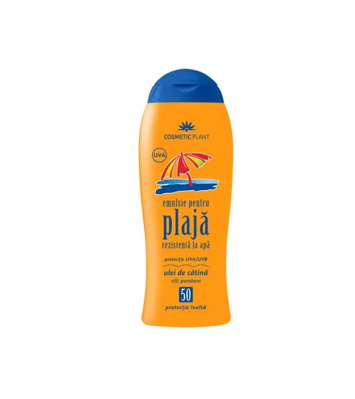 emulsie-pentru-plaja-rezistenta-la-apa-cu-ulei-de-catina-spf-50-200-ml-cosmetic-plant-O32575-farmacia-morpheus Emulsie pentru Plaja Rezistenta la Apa, cu Ulei de Catina SPF 50, 200 ml, Cosmetic Plant