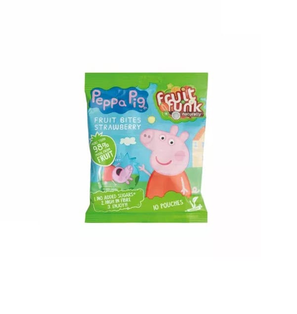 Gustare din Fructe cu Capsuni Peppa Pig, 100 gr, FruitFunk