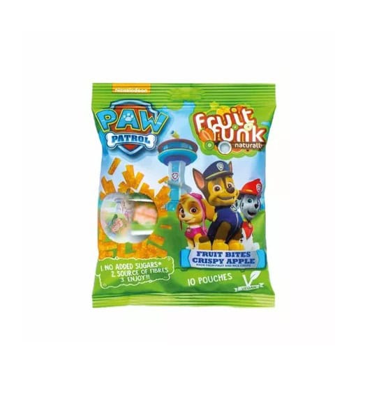 Gustare din Fructe cu Mere Paw Patrol, 10x10 g, FruitFunk