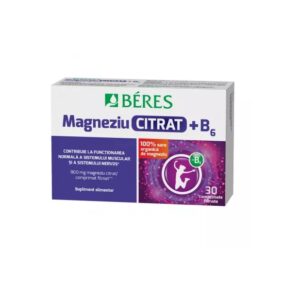 Magneziu Citrat + B6, 30 Comprimate Filmate, Beres Pharmaceuticals