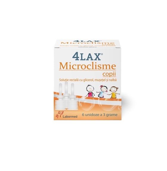 Microclisme Copii 4Lax, 6 Unidoze x 3 g, Solacium Pharma