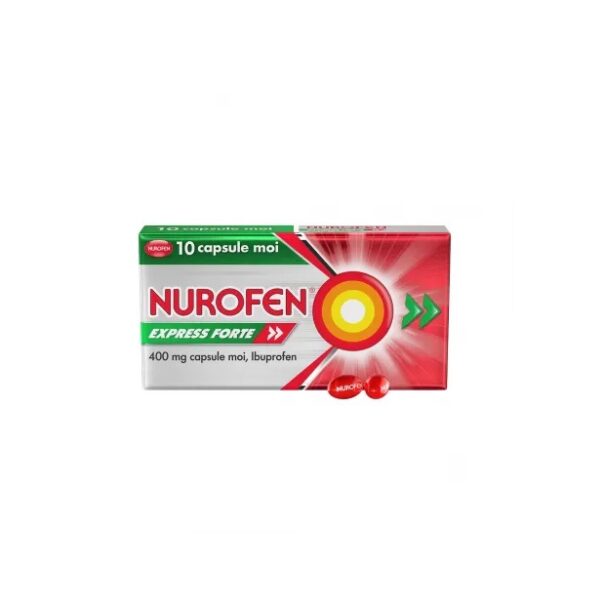 Nurofen Express Forte, 400 mg, 10 Capsule Moi, Reckitt Benckiser Healthcare
