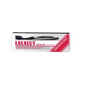 Pachet Pasta de Dinti Lacalut White & Repair, 75 ml + Periuta de Dinti Lacalut Black Edition, Theiss Naturwaren