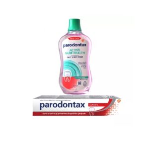 Pachet Pasta Dinti Parodontax Classic 75ml + Apa de Gura Daily Gum Care Fresh Mint 500 ml, Haleon