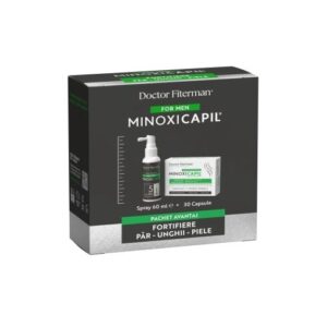 Pachet Spray impotriva Caderii Parului pentru Barbati Minoxicapil, 60ml + 30 Capsule, Fiterman Pharma