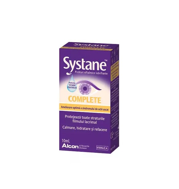Picaturi Oftalmice Lubrifiante fara Conservanti Systane Complete, 10 ml, Alcon