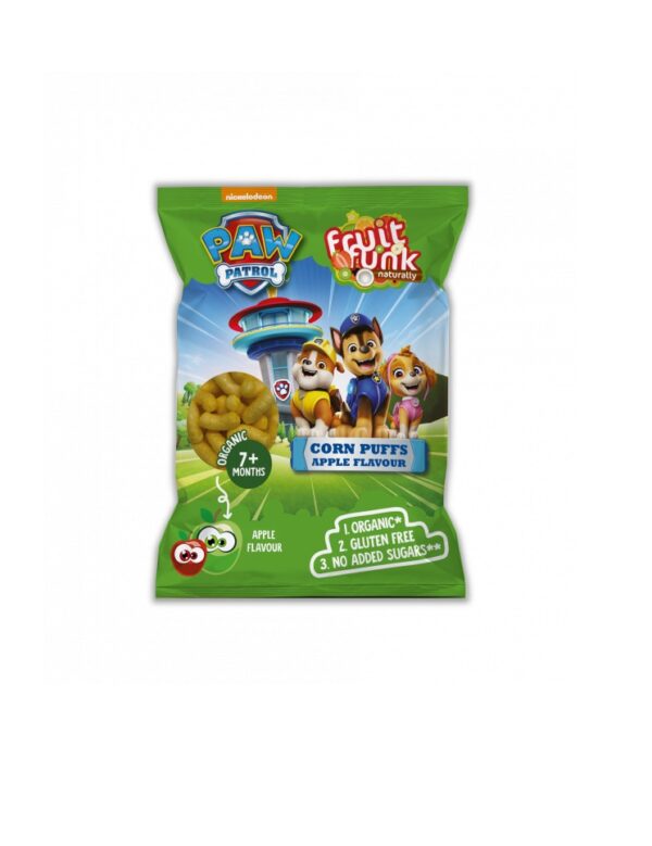 Pufuleti BIO cu Aroma de Mar si Adaos de Vitamina B1, Paw Patrol, 50 g, Fruitfunk