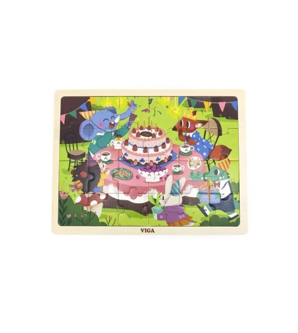 puzzle-din-lemn-petrecere-aniversara-24-piese-viga-O38841-farmacia-morpheus Puzzle din Lemn, Petrecere Aniversara, 24 Piese, Viga