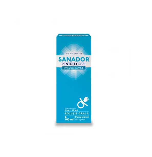 Sanador Sirop pentru Copii, 150 mg/5 ml, 100 ml, Laropharm
