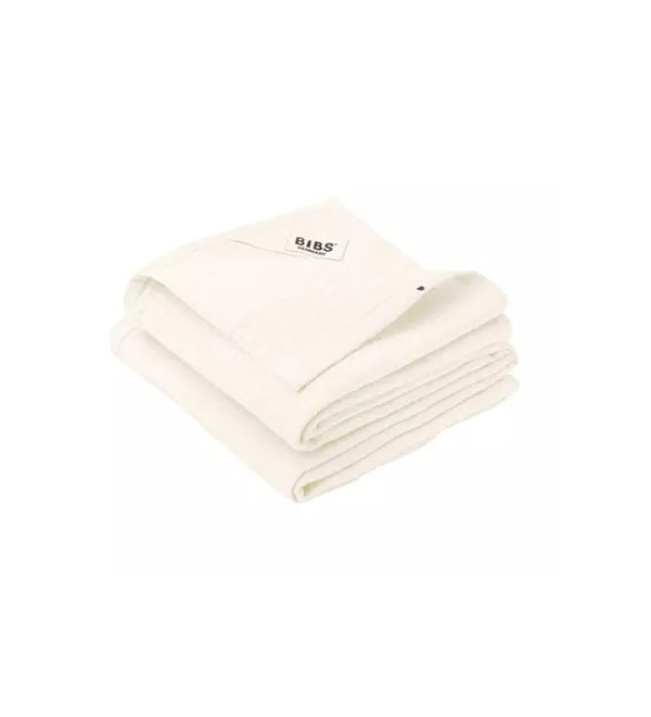 Set 2 Museline, 70x70 cm, Ivory, Bibs