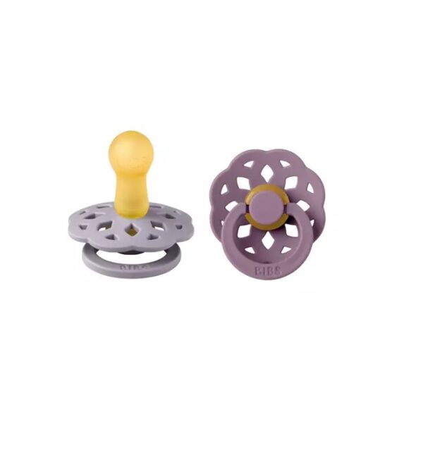 set-2-suzete-cu-tetina-rotunda-boheme-latex-6-luni-fossil-grey-mauve-bibs-O31348-farmacia-morpheus Set 2 Suzete cu Tetina Rotunda Boheme Latex, +6 Luni, Fossil Grey/Mauve, BIBS