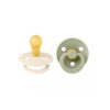 set-2-suzete-cu-tetina-rotunda-colour-latex-0-luni-ivory-sage-bibs-O30115-farmacia-morpheus Set 2 Suzete cu Tetina Rotunda Colour Latex, +0 Luni, Ivory/Sage, BIBS