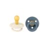 Set 2 Suzete cu Tetina Rotunda Colour Latex, +6 Luni, Ivory/Petrol, BIBS