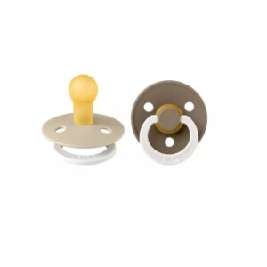 set-2-suzete-fosforescente-cu-tetina-rotunda-colour-glow-latex-0-luni-vanilla-dark-oak-bibs-O34883-farmacia-morpheus Set 2 Suzete Fosforescente cu Tetina Rotunda Colour Glow Latex, +0 Luni, Vanilla/Dark Oak, BIBS