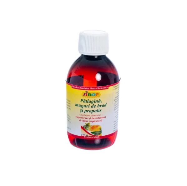 Sirop cu Muguri de Brad, cu Patlagina si Propolis, 200 ml, Elidor