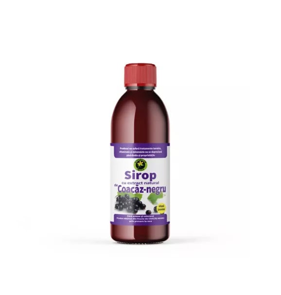 Sirop de Coacaz Negru Fara Zahar, 500ml, Hypericum