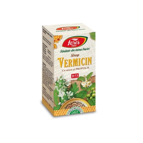 Sirop Vermicin cu Miere si Propolis, D73, 100 ml, Fares