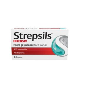 strepsils-intensiv-miere-si-eucalipt-fara-zahar-875-mg-24-pastile-reckitt-benckiser-healthcare-O39670-farmacia-morpheus Strepsils Intensiv Miere si Eucalipt Fara Zahar, 8,75 mg, 24 Pastile, Reckitt Benckiser Healthcare