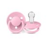 Suzeta De Lux din Silicon cu Tetina Rotunda Marime Universala (0-3 Ani) Baby Pink, BIBS