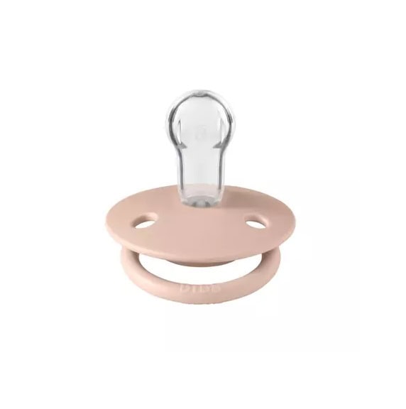 Suzeta De Lux din Silicon cu Tetina Rotunda Marime Universala (0-3 Ani) Blush, BIBS