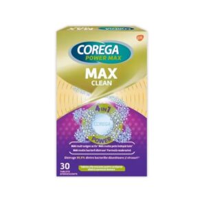 Tablete Efervescente Corega Max Clean, 30 Tablete, Haleon