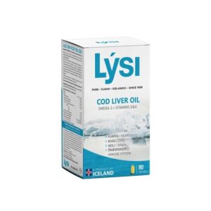 Ulei din Ficat de Cod Omega 3 cu Vitamina D si A, 80 Capsule, Lysi