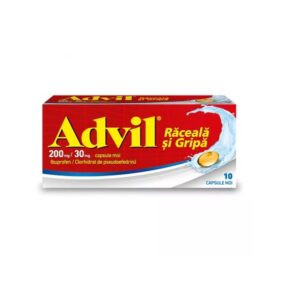 Advil Raceala si Gripa, 200 mg/30 mg, 10 Capsule Moi, Gsk