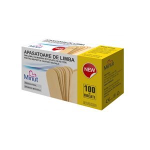 Apasatoare de Limba Sterile 100 Bucati, Minut