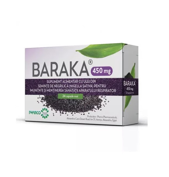Baraka, 450 mg, 24 Capsule Moi, Pharco