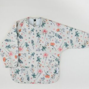 Baveta cu Maneca Lunga Diversificare Copii, Flowers, Little Prints