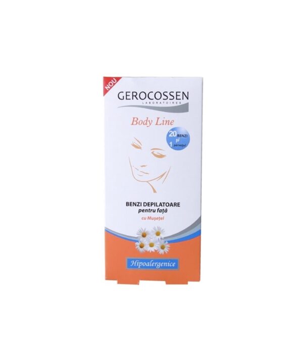 benzi-depilatoare-pentru-fata-hypoalergenice-20-bucati-1-servetel-dupa-depilare-gerocossen-O03634-farmacia-morpheus Benzi Depilatoare pentru Fata Hypoalergenice, 20 Bucati + 1 Servetel dupa Depilare, Gerocossen
