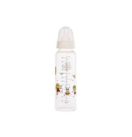 Biberon Sticla Borosilicat 3M+ Baby, 250ml, Minut