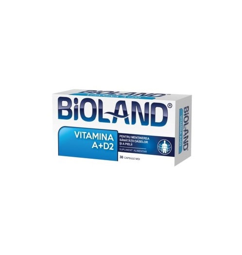 Bioland Vitamina A+D2, 30 Capsule Moi, Biofarm