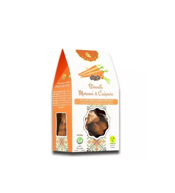 Biscuiti Vegani cu Morcovi si Cuisoare, 130 g, Ambrozia
