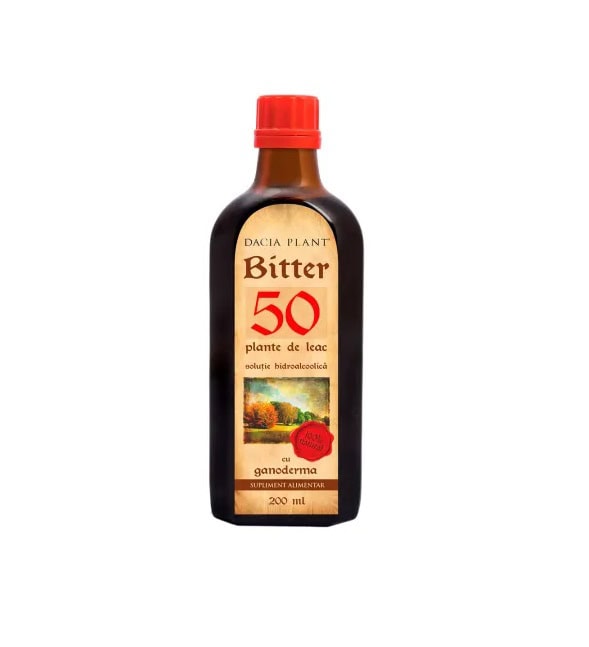 Bitter din 50 de Plante cu Ganoderma, 200 ml, Dacia Plant