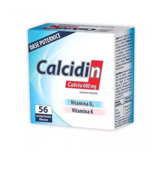 Calcidin, Calciu 600mg, 56 Comprimate, Zdrovit