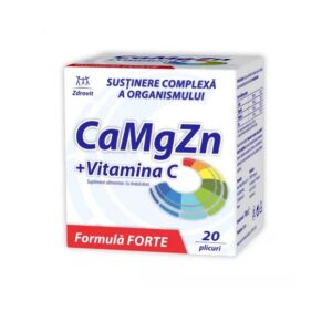 CaMgZn + Vitamina C, 20 Plicuri, Zdrovit