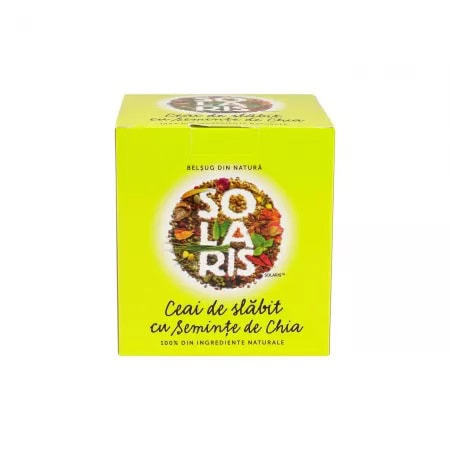 Ceai de Slabit cu Seminte de Chia, 20 Plicuri, Solaris