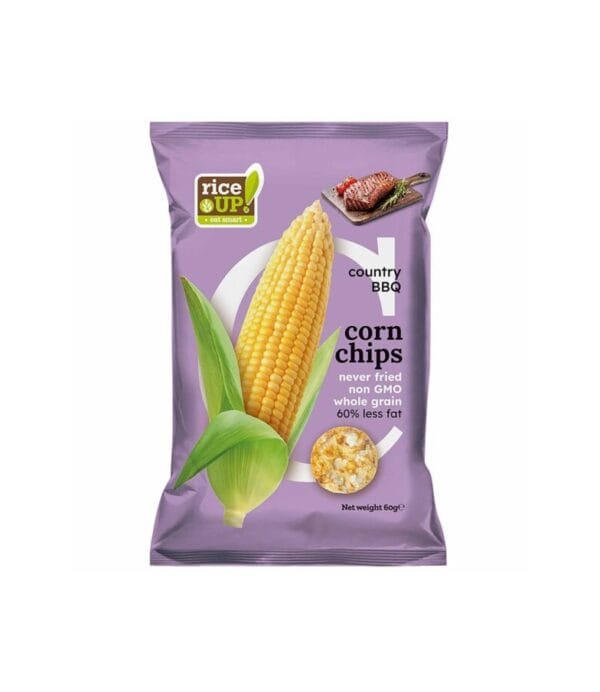 Chips din Porumb cu Country Barbecue, 60 g, RiceUP!