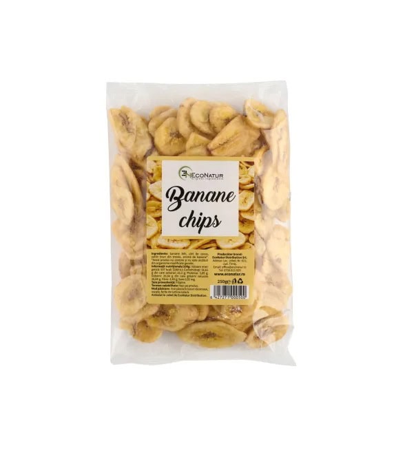 Chipsuri din banane, 250 g, EcoNatur