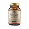 Citrat de Calciu cu Vitamina D3, 60 Tablete, Solgar