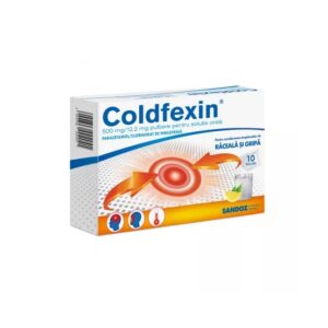 Coldfexin, 500 mg/12,2 mg Pulbere pentru Soluție Orală, 10 Plicuri, Sandoz